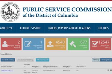 DC PSC eDocket System